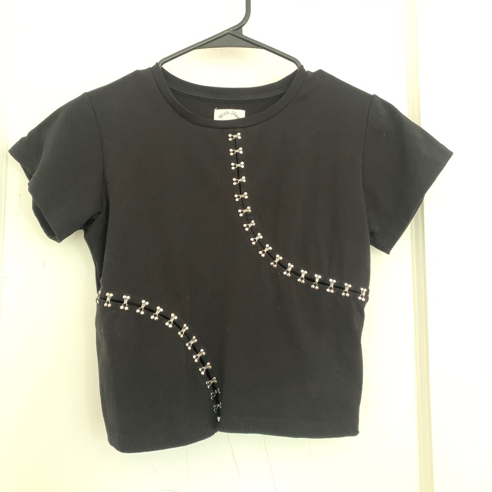 with jean hook eye shirt